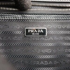 Pre-owned Prada Sound Lock Black SAFFIANO Leather 1BD034 shoulderbag | stylenewstar