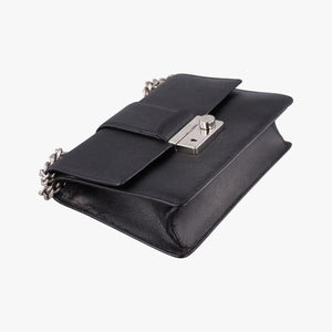 Pre-owned Prada Sound Lock Black SAFFIANO Leather 1BD034 shoulderbag | stylenewstar