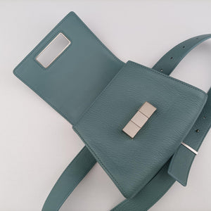 Pre-owned Bottega Veneta Geometric Belt Storm Leather  bum bag/waist bag | stylenewstar