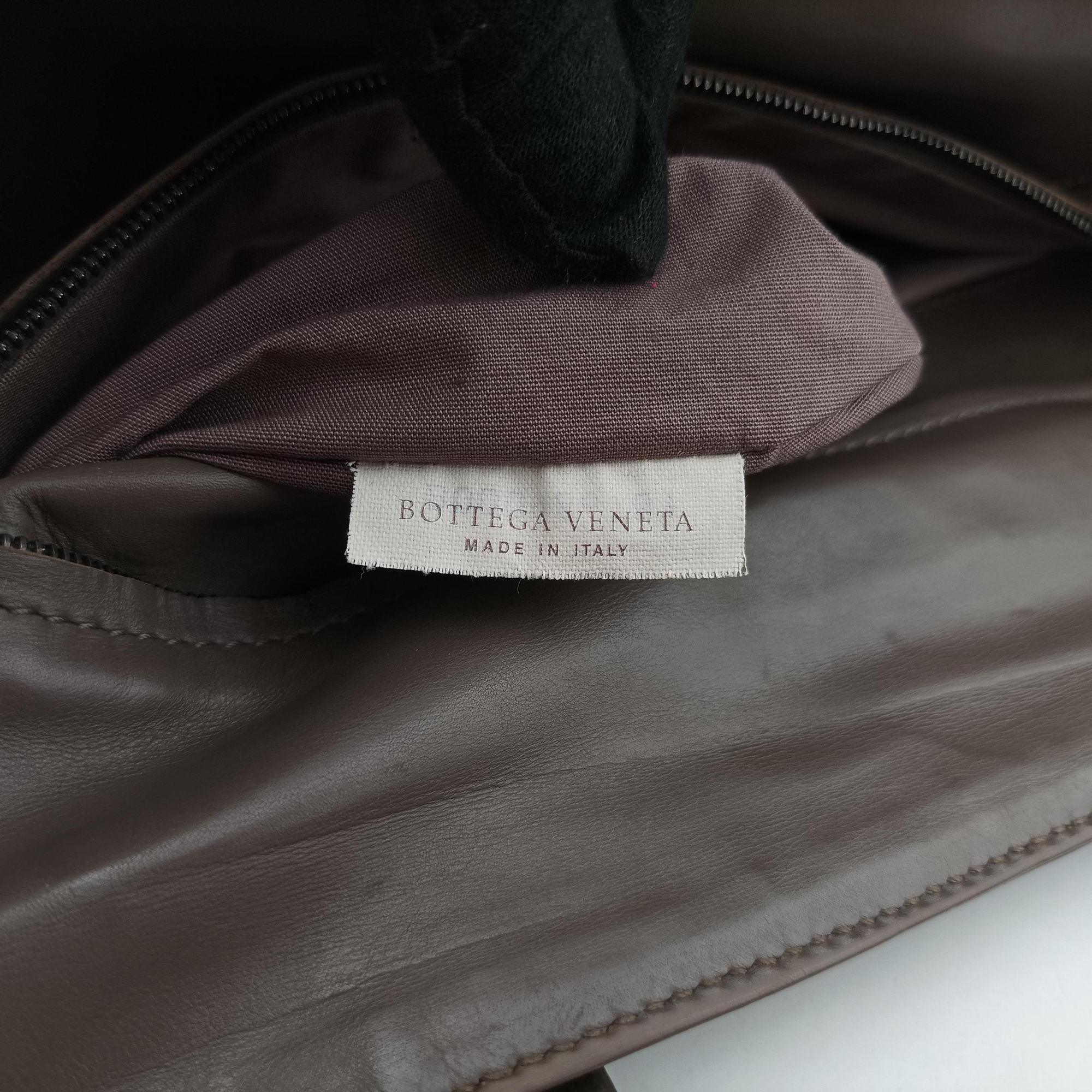 Pre-owned Bottega Veneta Intrecciato Shopper Acatl Brown lambskin  handbag | stylenewstar