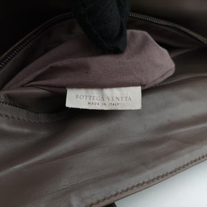 Pre-owned Bottega Veneta Intrecciato Shopper Acatl Brown lambskin  handbag | stylenewstar