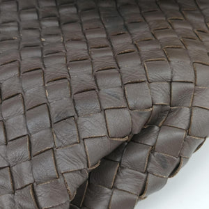 Pre-owned Bottega Veneta Intrecciato Shopper Acatl Brown lambskin  handbag | stylenewstar