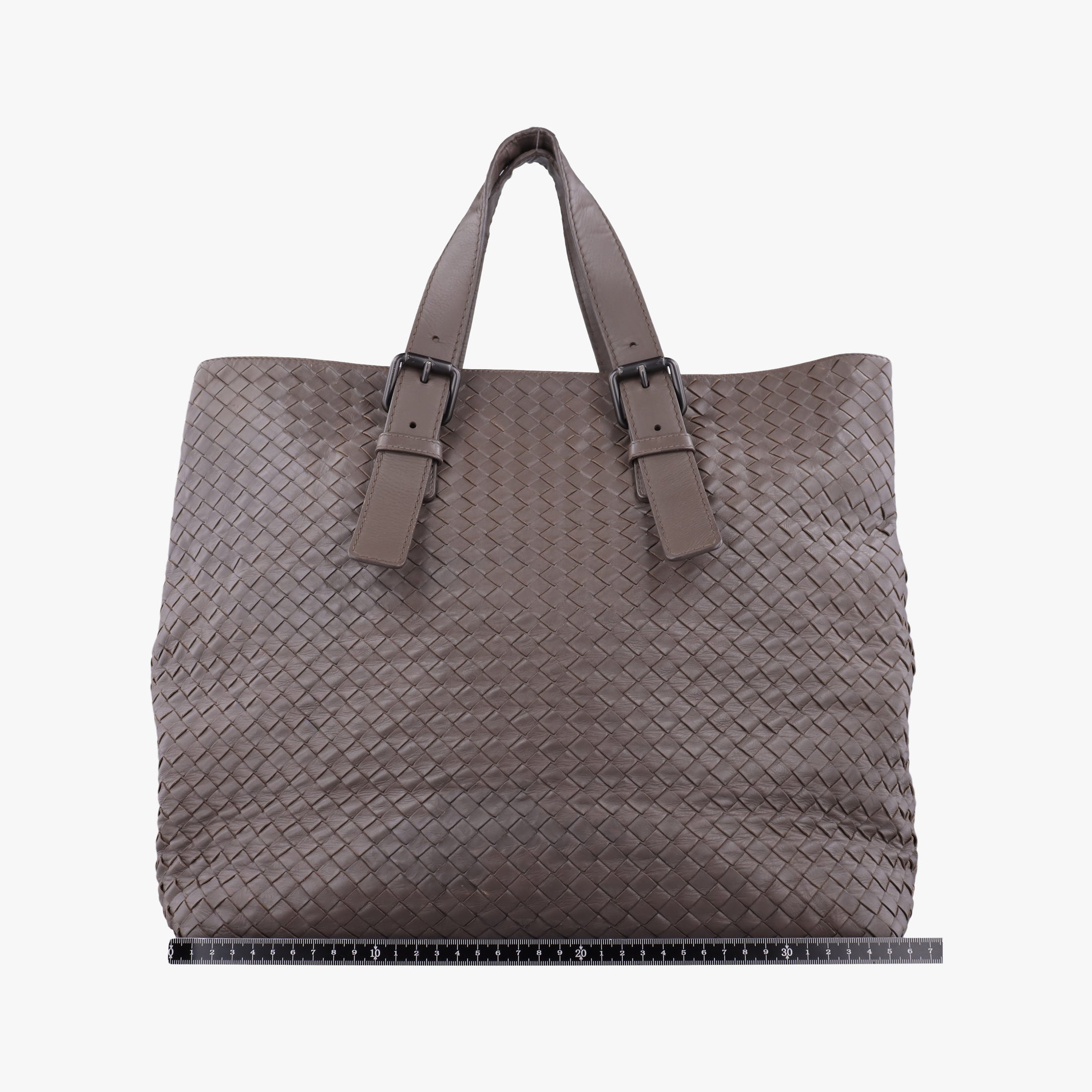 Pre-owned Bottega Veneta Intrecciato Shopper Acatl Brown lambskin  handbag | stylenewstar