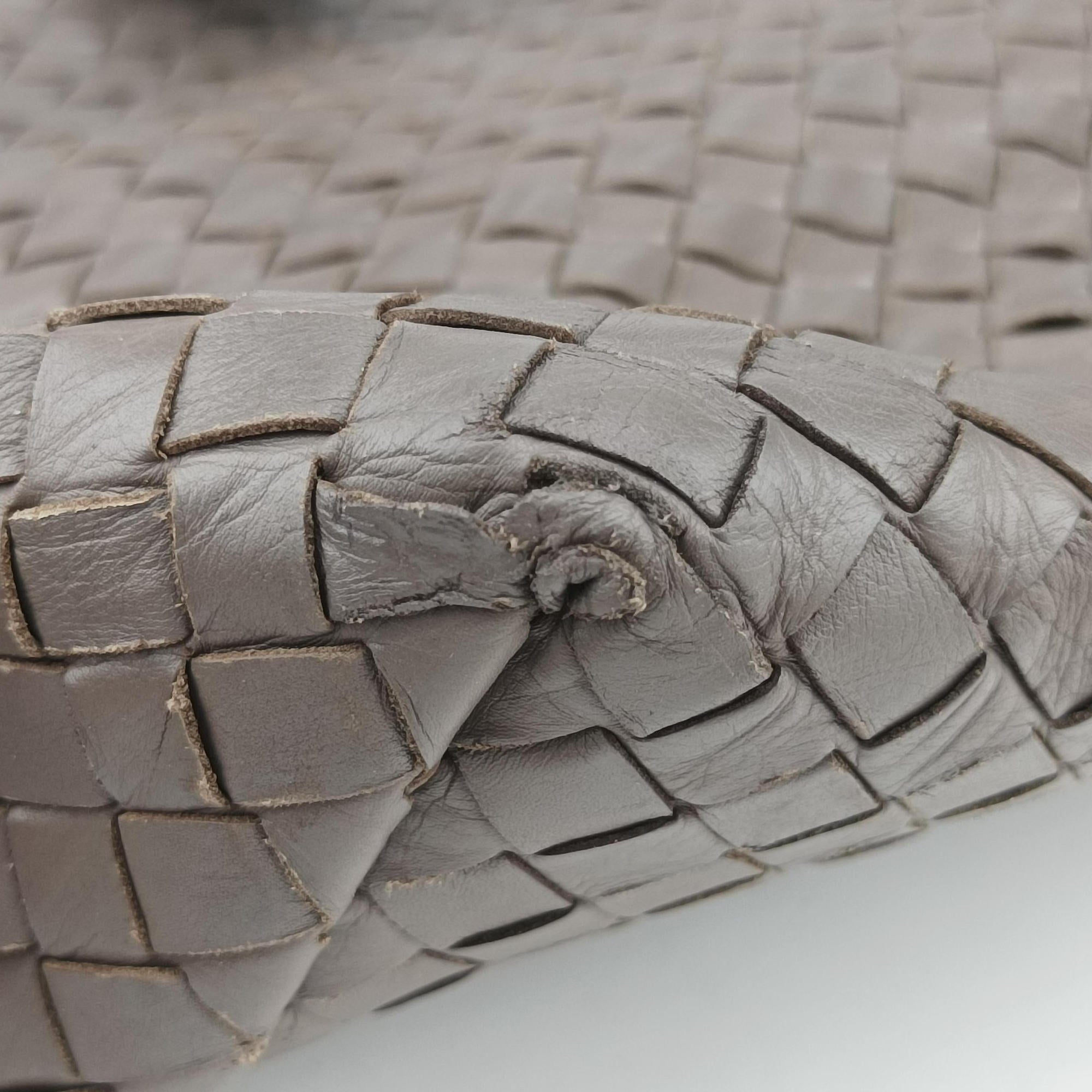 Pre-owned Bottega Veneta Intrecciato Shopper Acatl Brown lambskin  handbag | stylenewstar