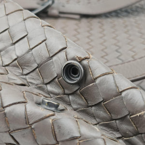 Pre-owned Bottega Veneta Intrecciato Shopper Acatl Brown lambskin  handbag | stylenewstar