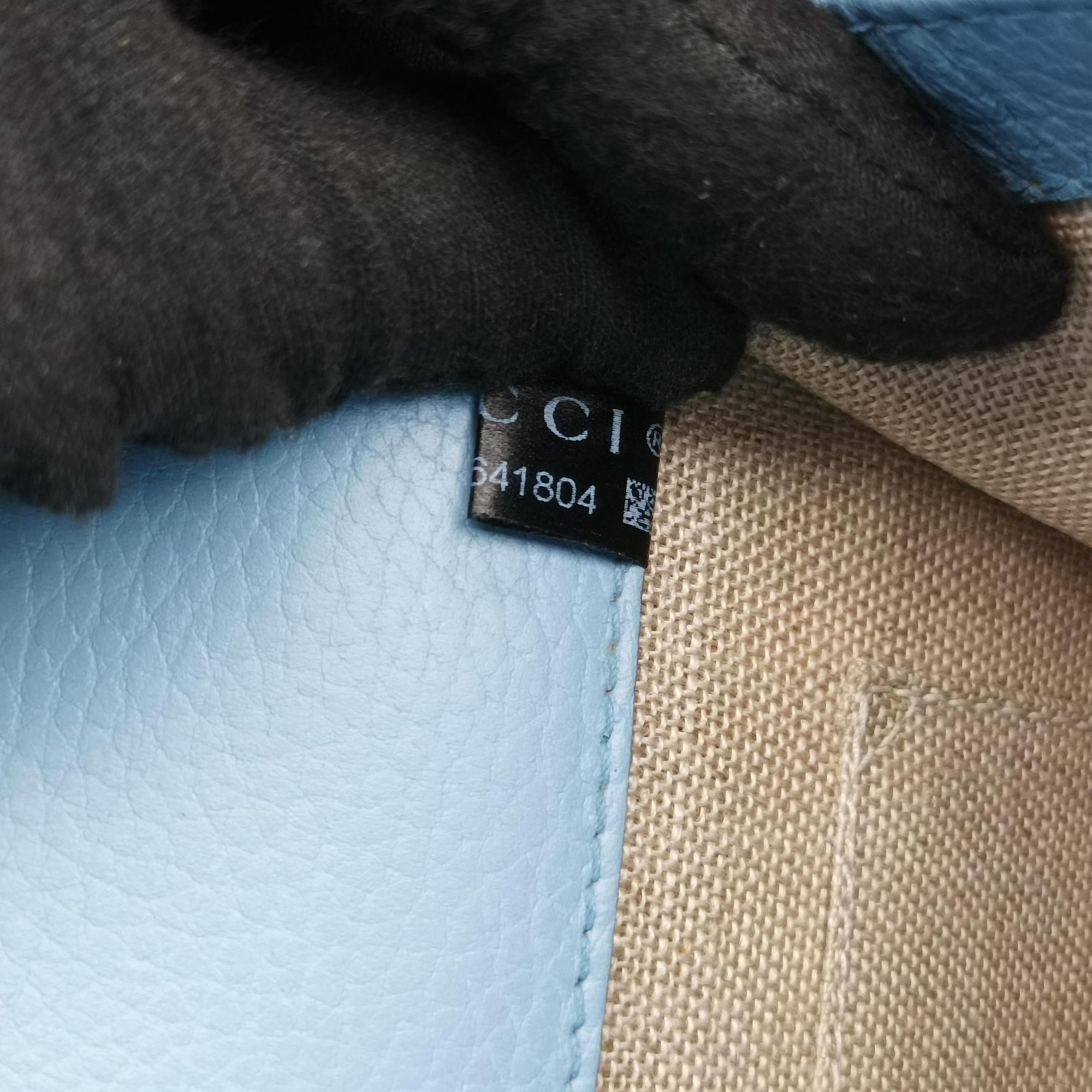 Pre-owned Gucci Interlocking G Blue Leather 510304 shoulderbag | stylenewstar