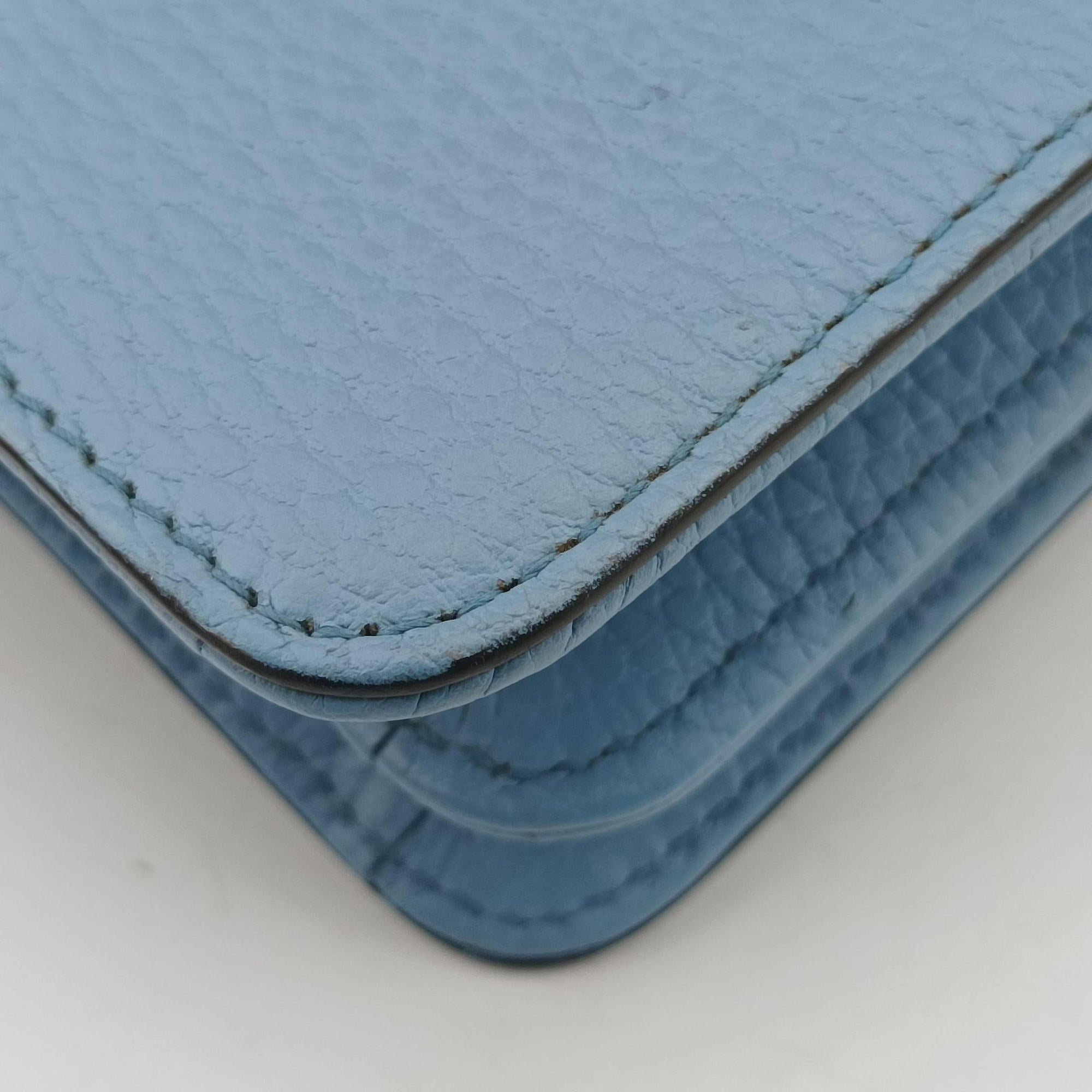 Pre-owned Gucci Interlocking G Blue Leather 510304 shoulderbag | stylenewstar