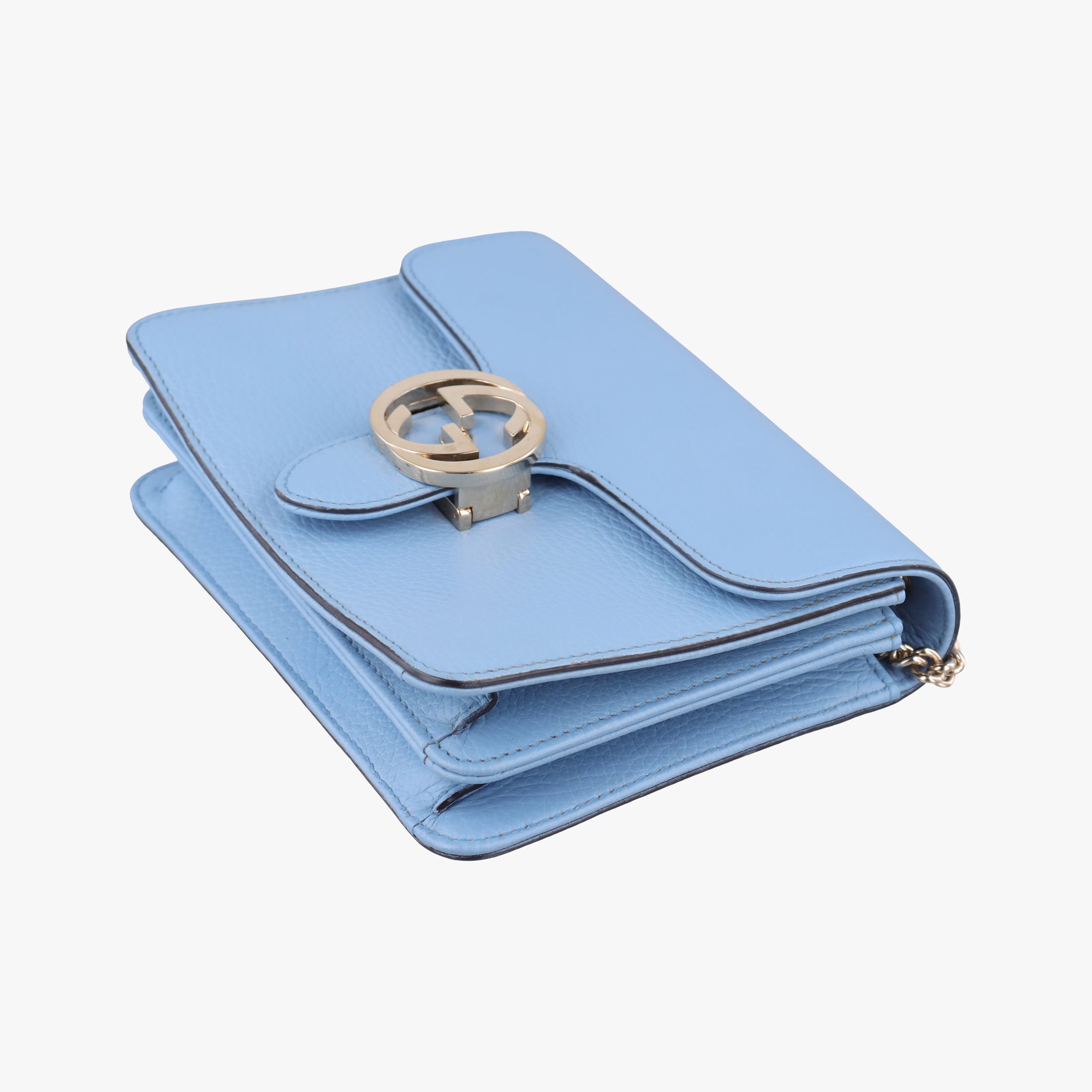 Pre-owned Gucci Interlocking G Blue Leather 510304 shoulderbag | stylenewstar