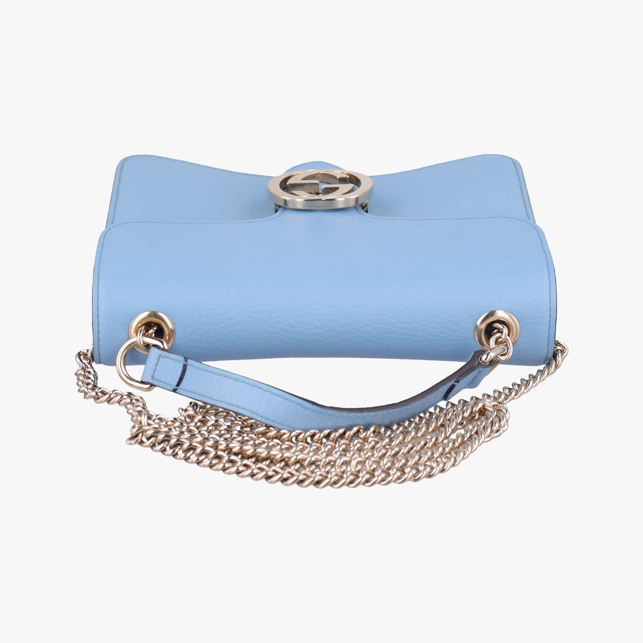 Pre-owned Gucci Interlocking G Blue Leather 510304 shoulderbag | stylenewstar