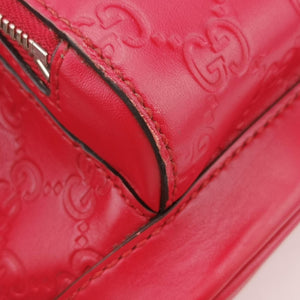 Pre-owned Gucci Guccissima Signature Red Leather 450967 backpack/rucksack | stylenewstar