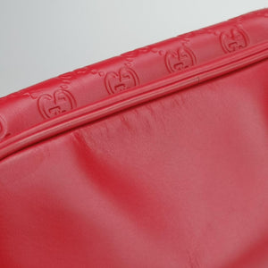 Pre-owned Gucci Guccissima Signature Red Leather 450967 backpack/rucksack | stylenewstar