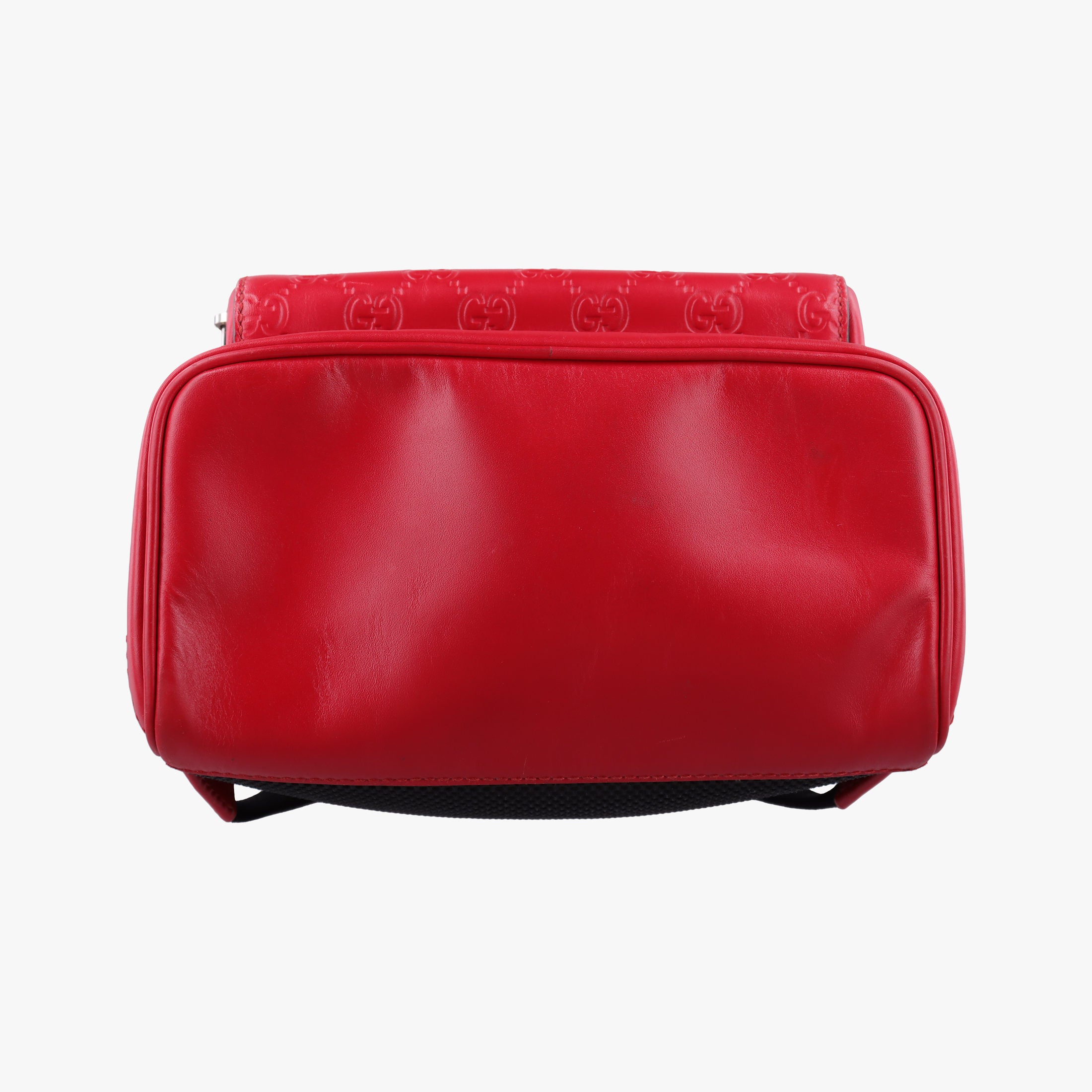 Pre-owned Gucci Guccissima Signature Red Leather 450967 backpack/rucksack | stylenewstar