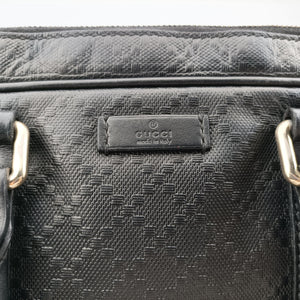 Pre-owned Gucci Diamante Black Leather 208463 handbag | stylenewstar