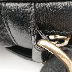 Pre-owned Gucci Diamante Black Leather 208463 handbag | stylenewstar
