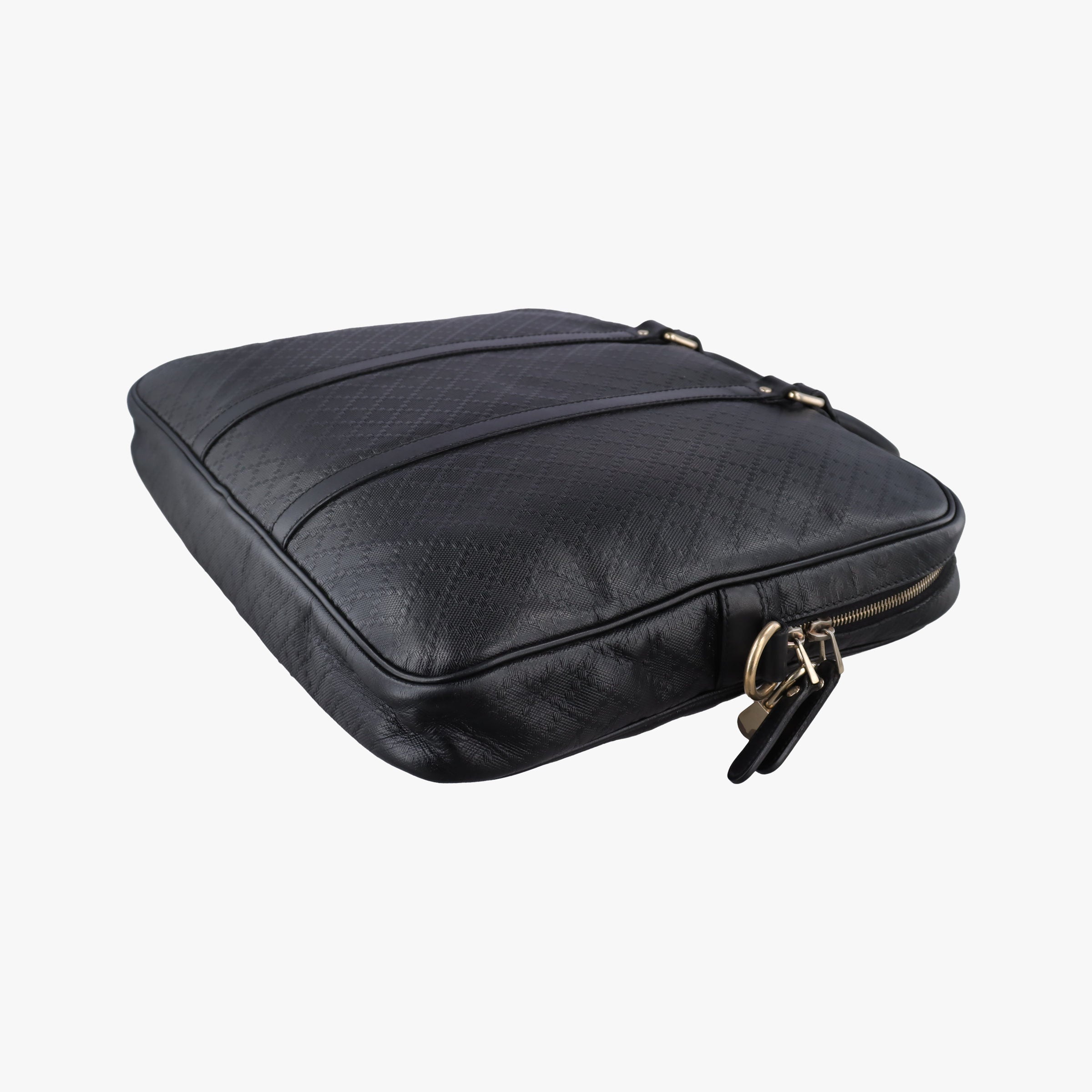 Pre-owned Gucci Diamante Black Leather 208463 handbag | stylenewstar
