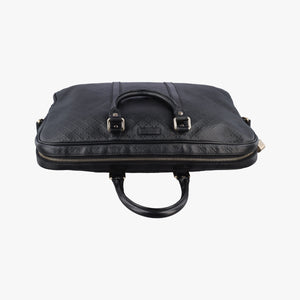 Pre-owned Gucci Diamante Black Leather 208463 handbag | stylenewstar