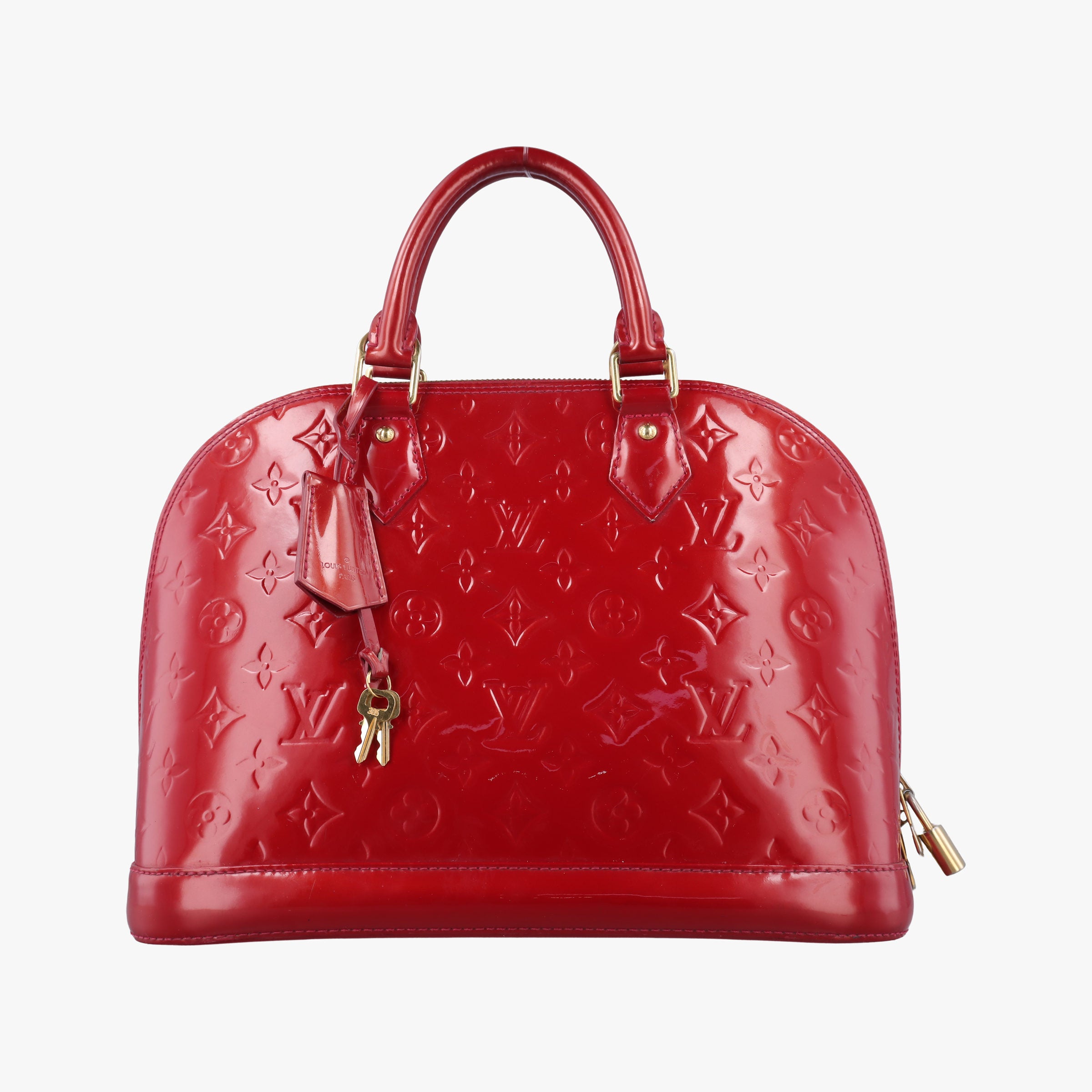 Secondhand Louis Vuitton Alma PM pomme d'amour Vernis M90096 handbag | stylenewstar