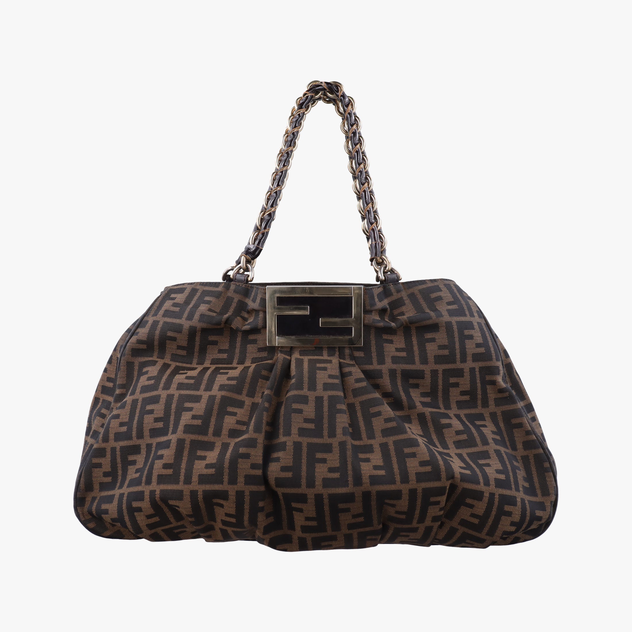 Vintage Fendi Mia Brown canvas 8BR616 shoulderbag | stylenewstar