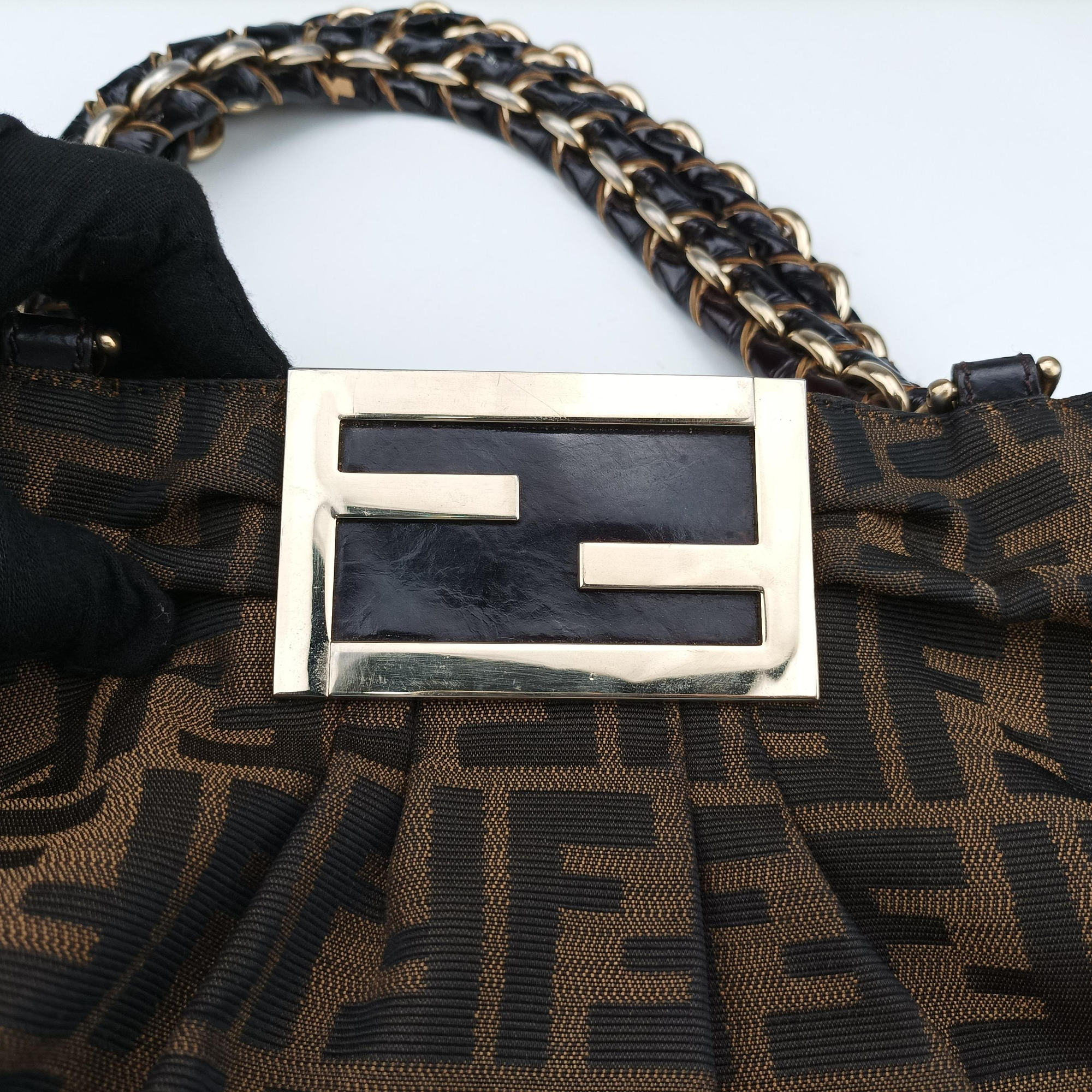 Vintage Fendi Mia Brown canvas 8BR616 shoulderbag | stylenewstar