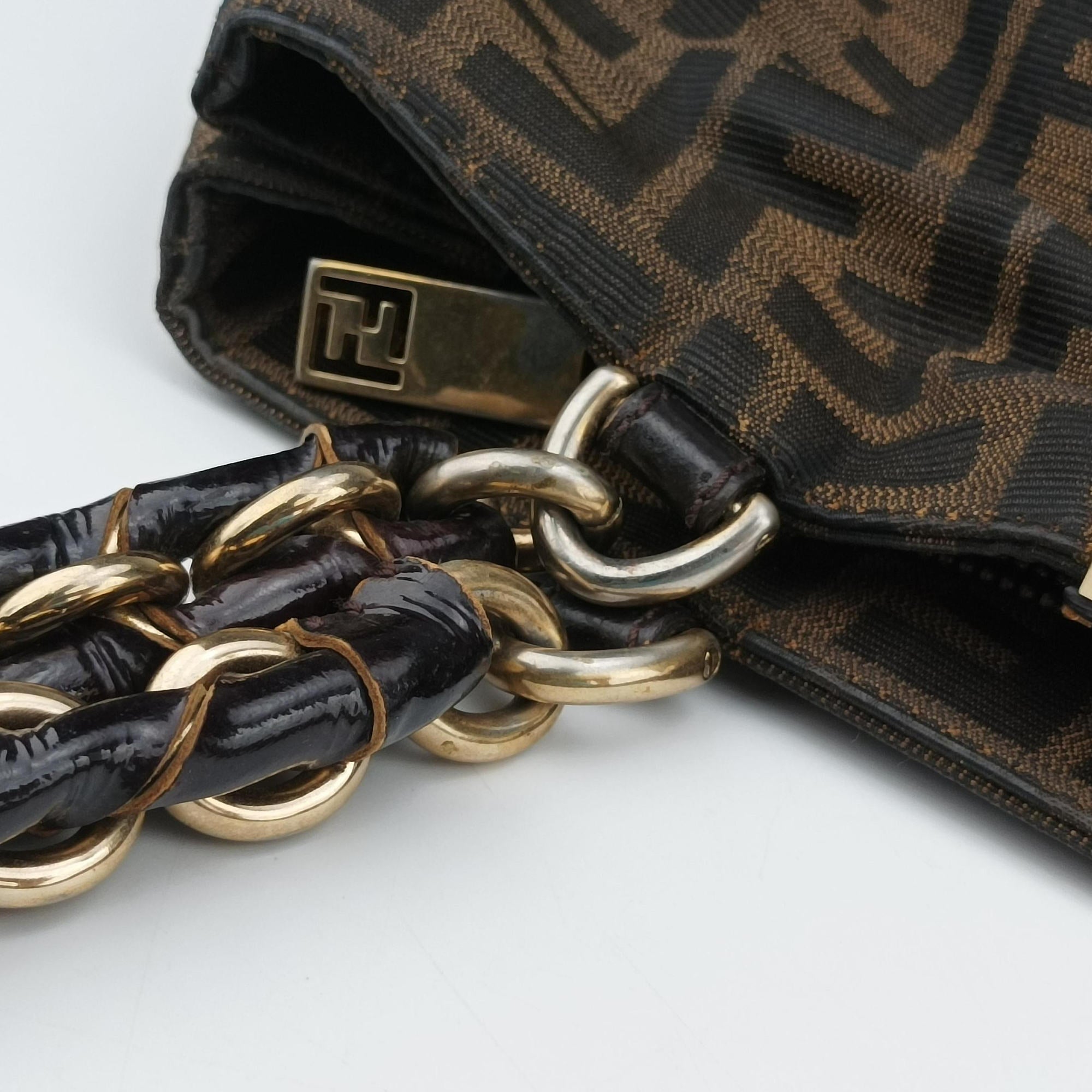 Vintage Fendi Mia Brown canvas 8BR616 shoulderbag | stylenewstar
