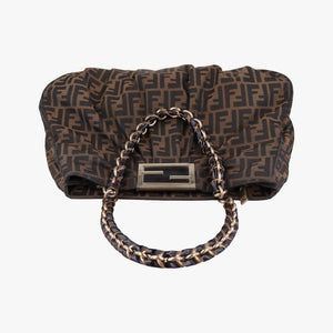 Vintage Fendi Mia Brown canvas 8BR616 shoulderbag | stylenewstar