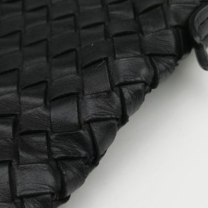 Pre-owned Bottega Veneta Intrecciato Black lambskin  shoulderbag | stylenewstar
