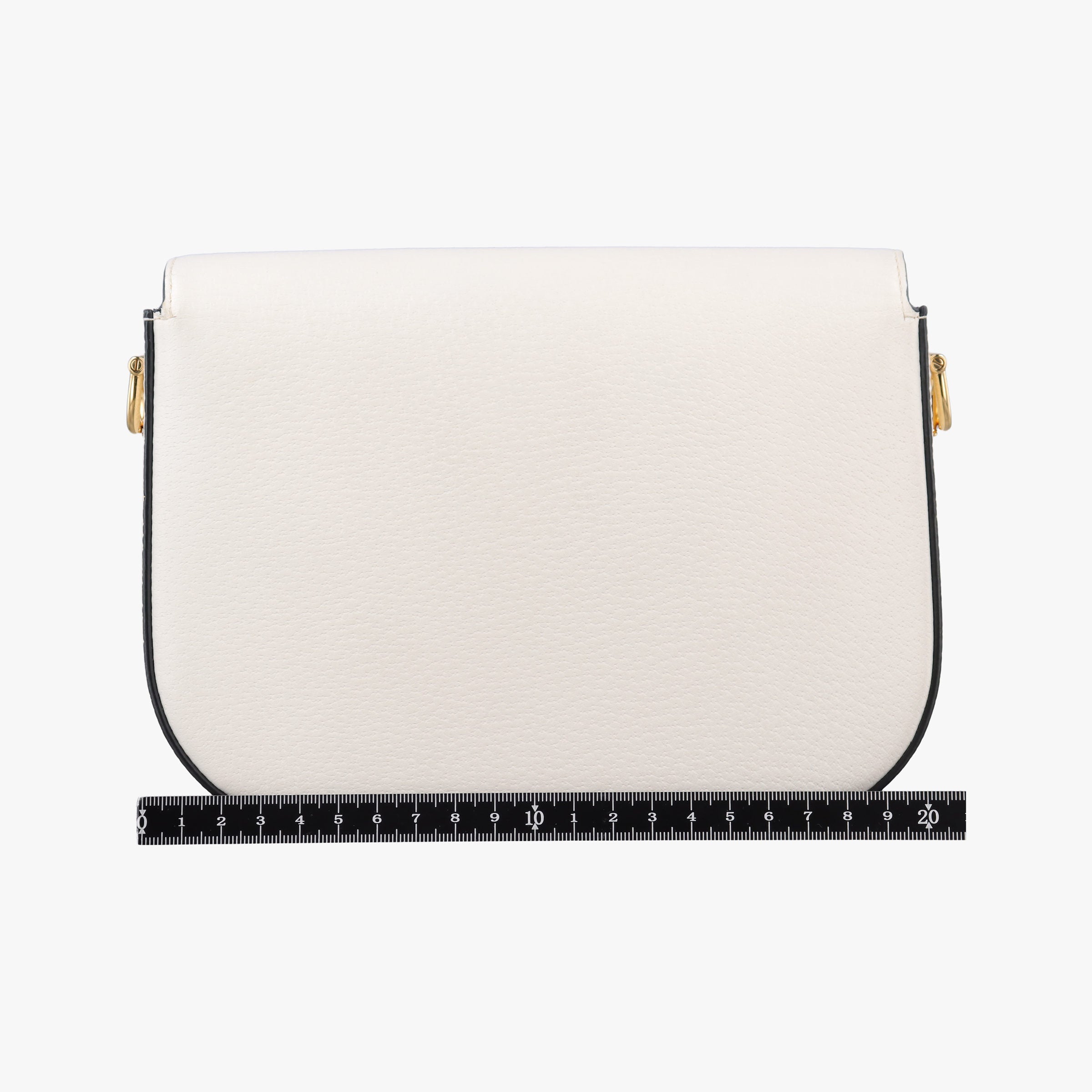 Pre-owned Gucci Adidas collaboration Horsebit 1955 White×Black Leather 658574 shoulderbag | stylenewstar