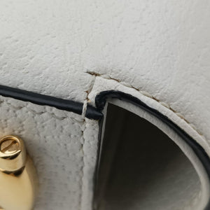 Pre-owned Gucci Adidas collaboration Horsebit 1955 White×Black Leather 658574 shoulderbag | stylenewstar