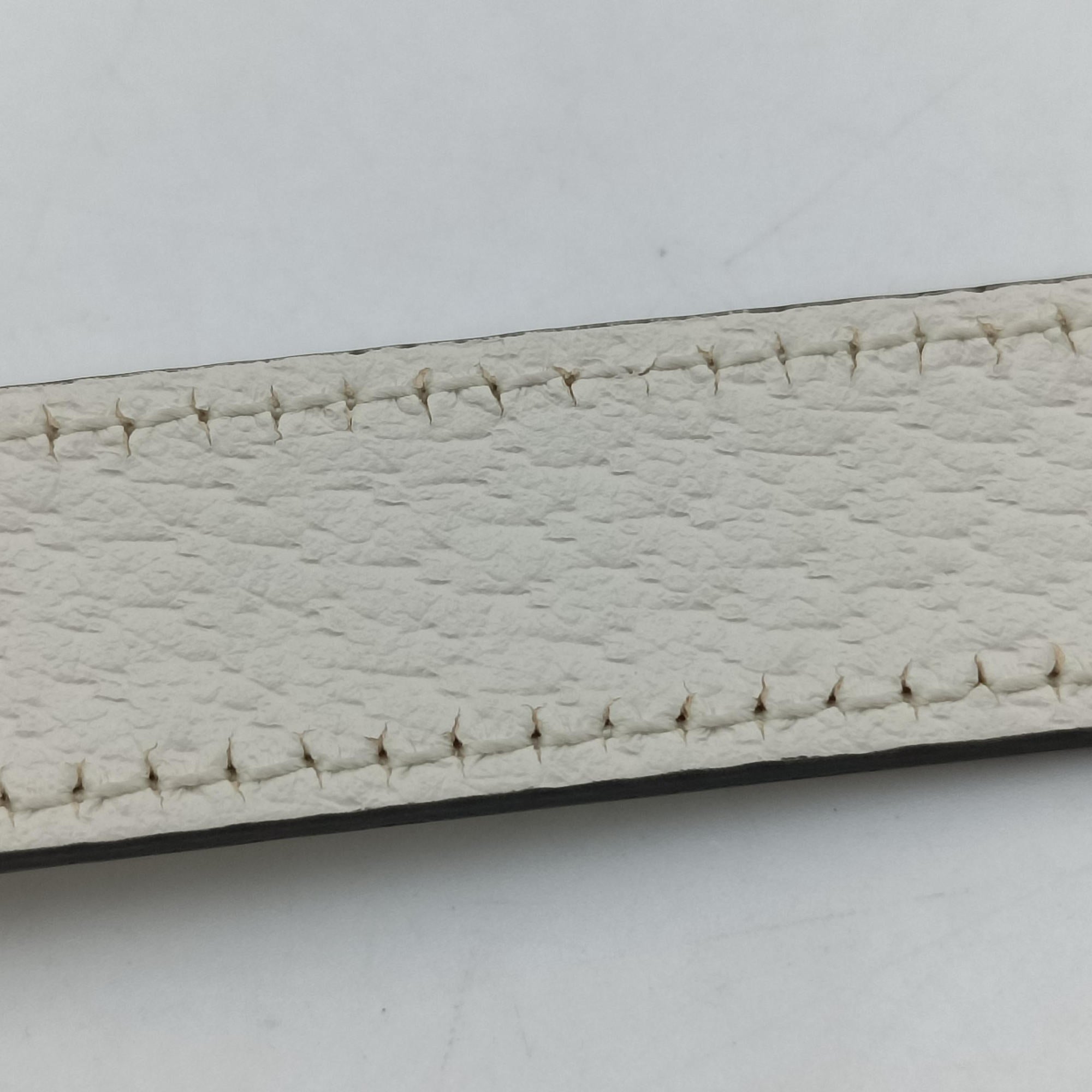 Pre-owned Gucci Adidas collaboration Horsebit 1955 White×Black Leather 658574 shoulderbag | stylenewstar
