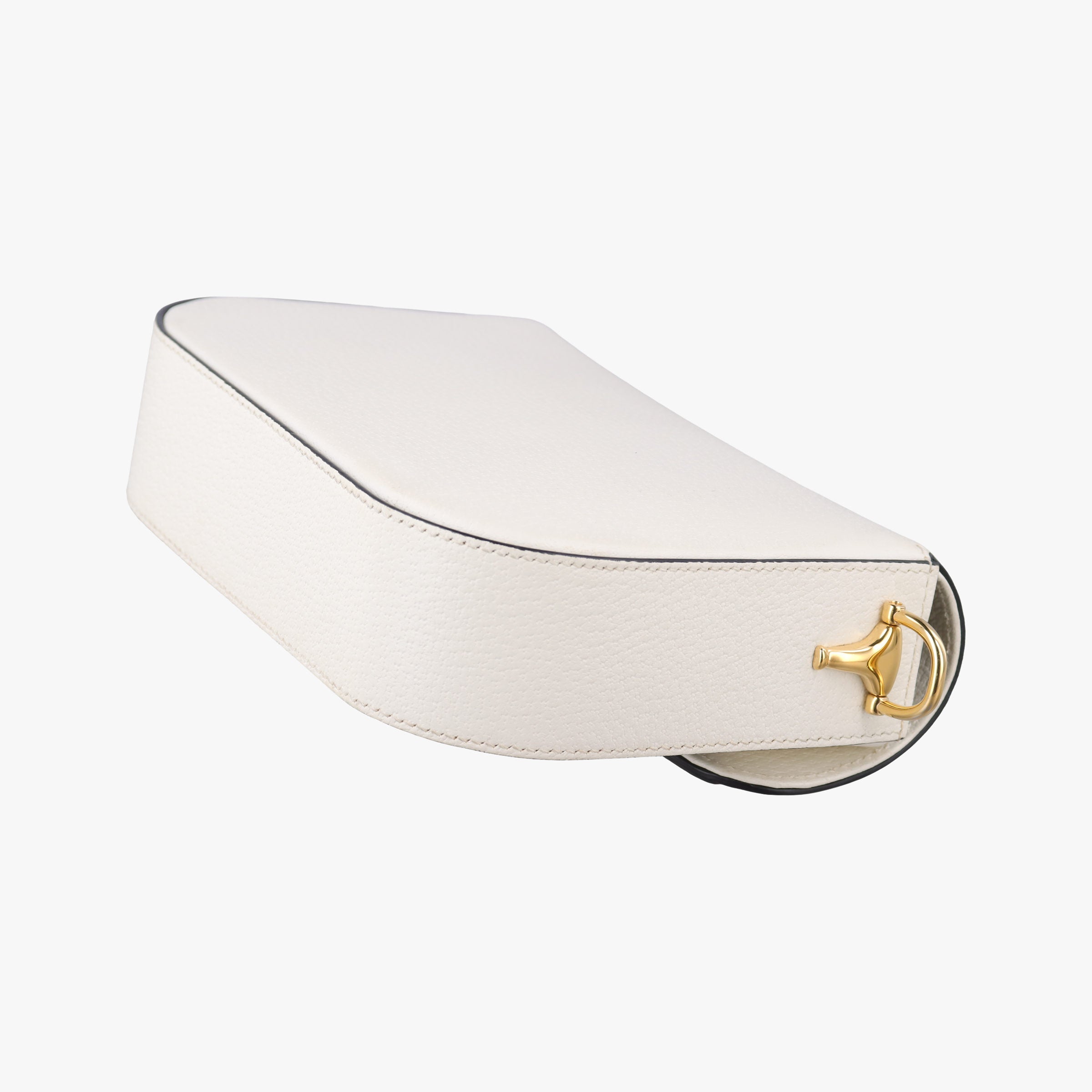 Pre-owned Gucci Adidas collaboration Horsebit 1955 White×Black Leather 658574 shoulderbag | stylenewstar