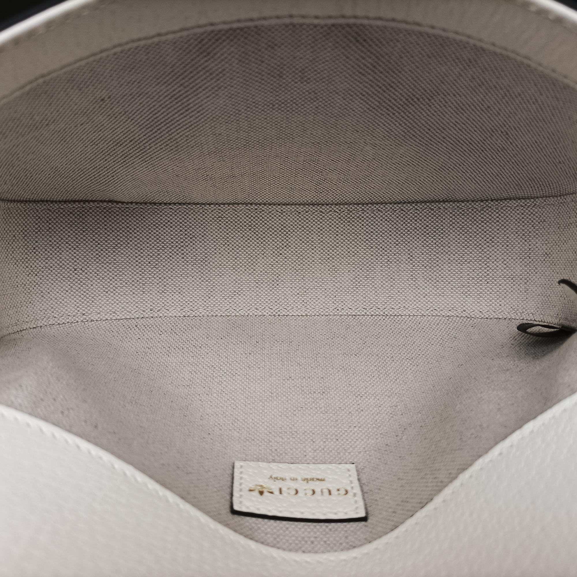 Pre-owned Gucci Adidas collaboration Horsebit 1955 White×Black Leather 658574 shoulderbag | stylenewstar
