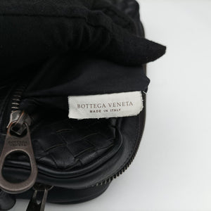 Pre-owned Bottega Veneta Intrecciato Black lambskin  shoulderbag | stylenewstar