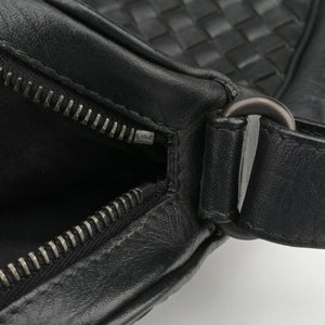 Pre-owned Bottega Veneta Intrecciato Black lambskin  shoulderbag | stylenewstar