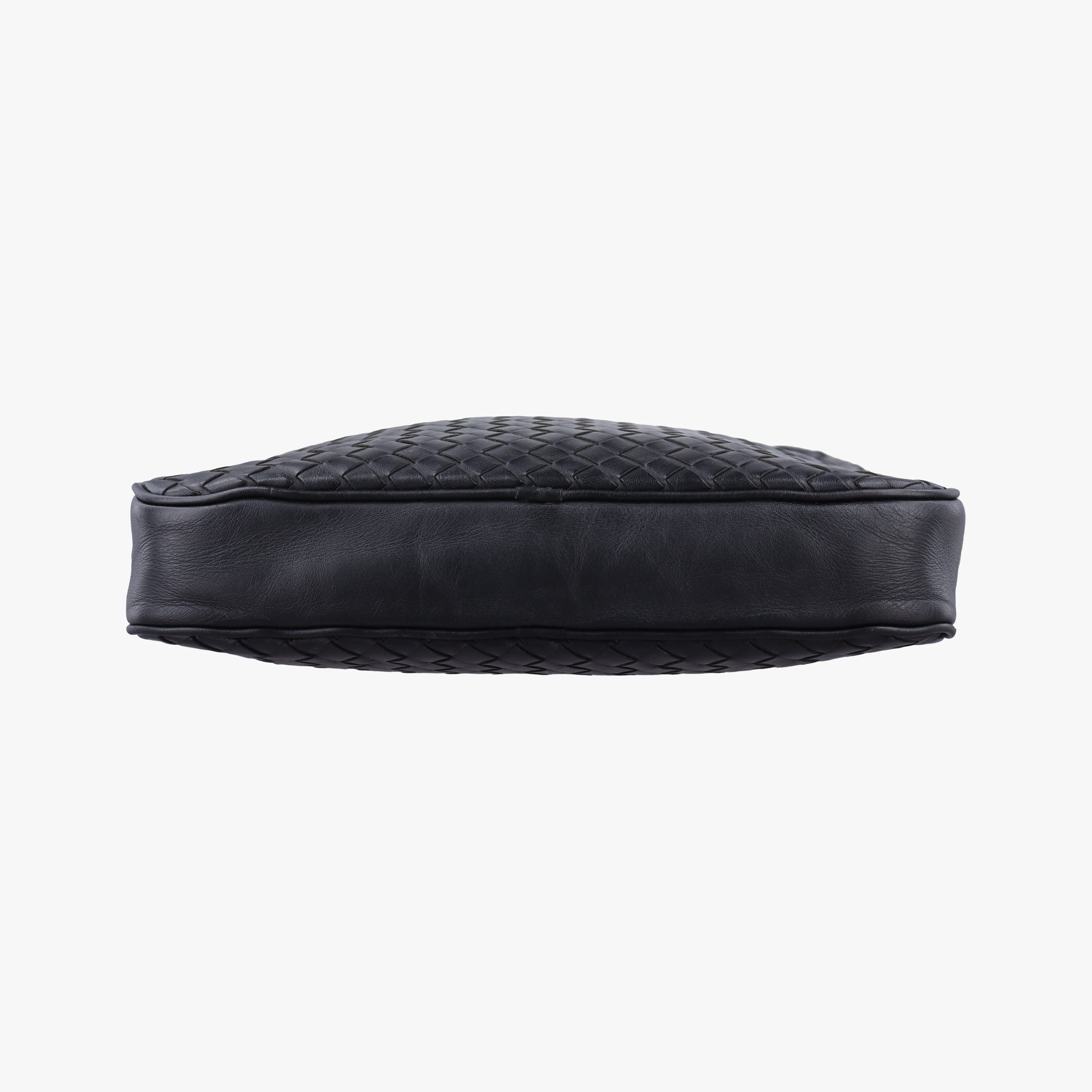 Pre-owned Bottega Veneta Intrecciato Black lambskin  shoulderbag | stylenewstar