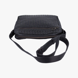 Pre-owned Bottega Veneta Intrecciato Black lambskin  shoulderbag | stylenewstar
