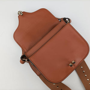Vintage Valentino Rockstud Brown Leather  shoulderbag | stylenewstar