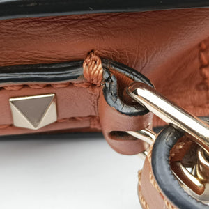 Vintage Valentino Rockstud Brown Leather  shoulderbag | stylenewstar