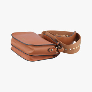 Vintage Valentino Rockstud Brown Leather  shoulderbag | stylenewstar