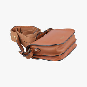 Vintage Valentino Rockstud Brown Leather  shoulderbag | stylenewstar