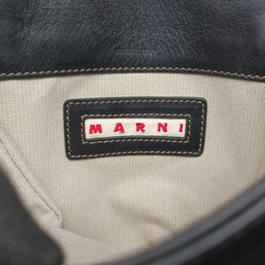 Vintage Marni Trunk Black Leather  shoulderbag | stylenewstar