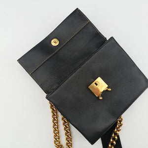 Vintage Marni Trunk Black Leather  shoulderbag | stylenewstar