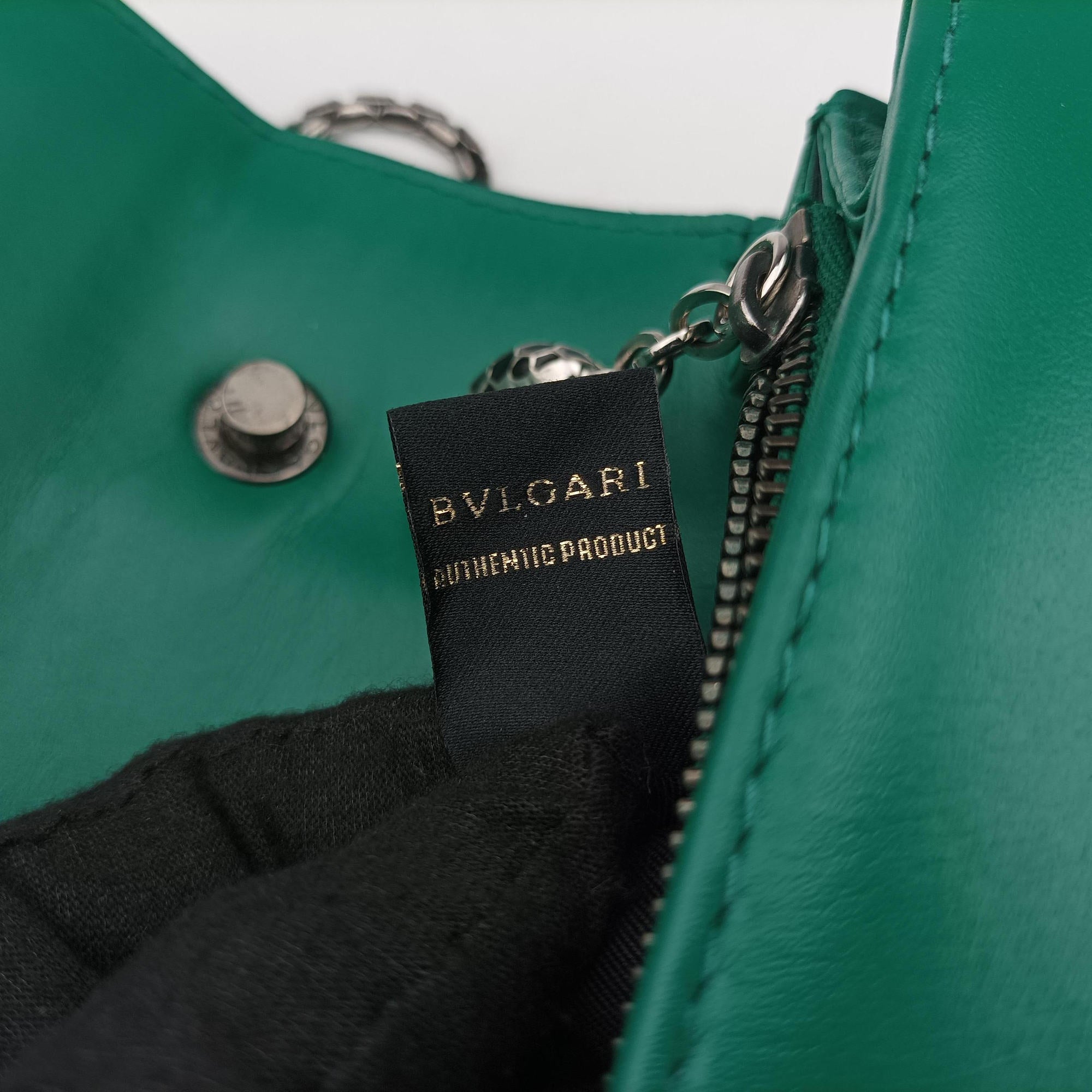 Pre-owned Bvlgari Serpenti Forever Green leather  shoulderbag | stylenewstar