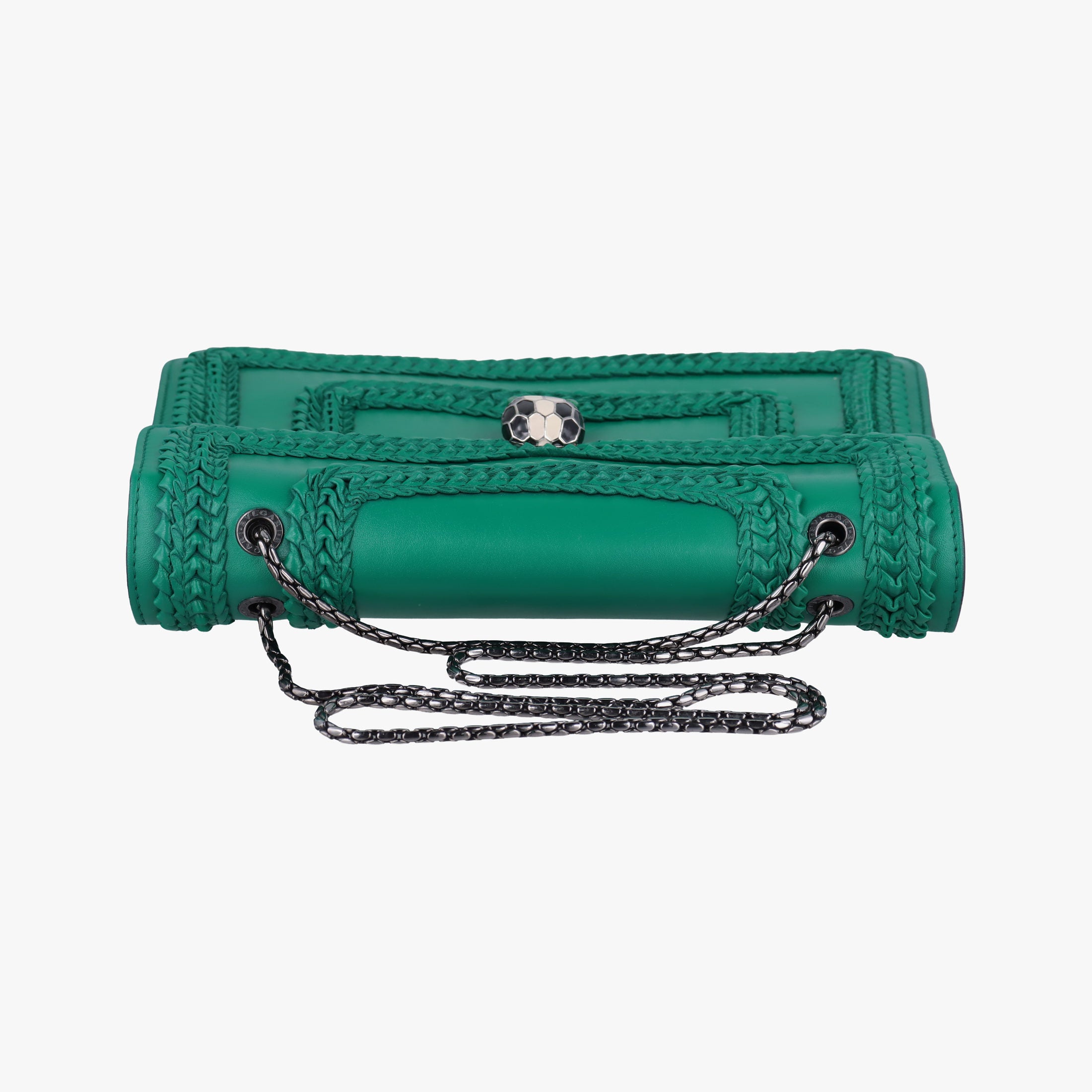 Pre-owned Bvlgari Serpenti Forever Green leather  shoulderbag | stylenewstar