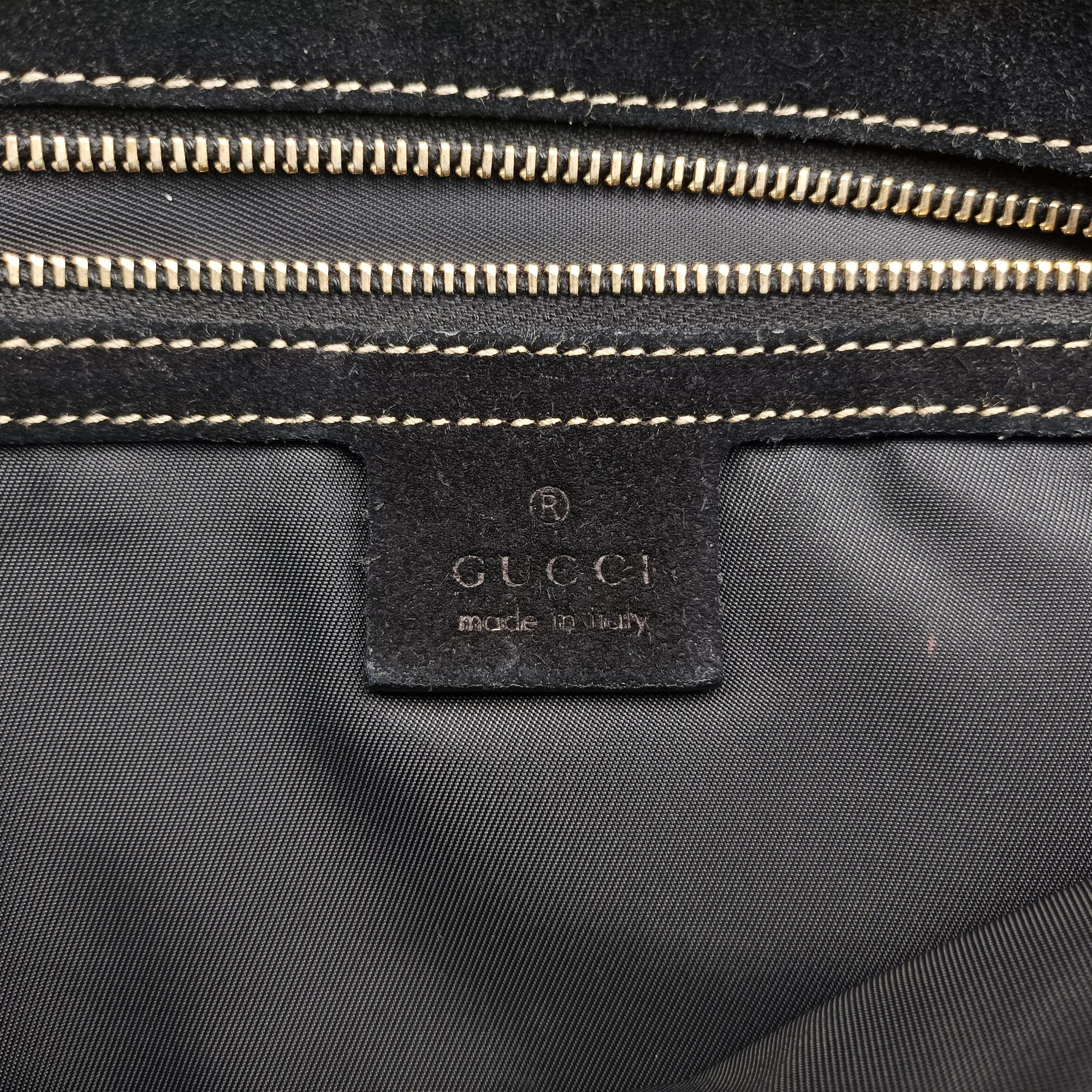 Pre-owned Gucci Dialux Britt Hobo Black Leather 167732 shoulderbag | stylenewstar