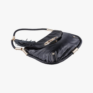 Pre-owned Gucci Dialux Britt Hobo Black Leather 167732 shoulderbag | stylenewstar