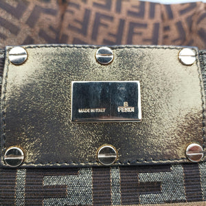 Pre-owned Fendi Mia Brown canvas 8BR616 shoulderbag | stylenewstar