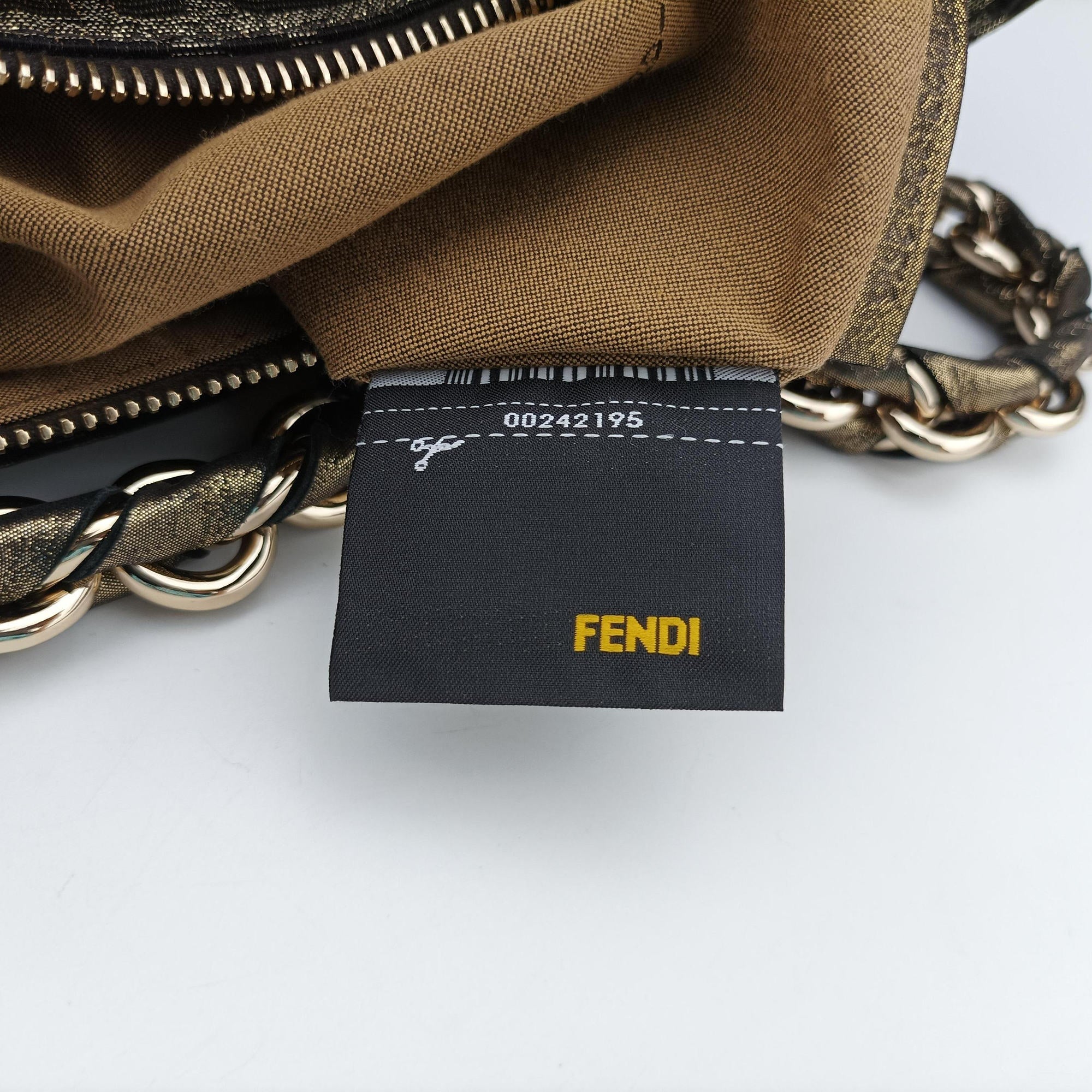 Pre-owned Fendi Mia Brown canvas 8BR616 shoulderbag | stylenewstar