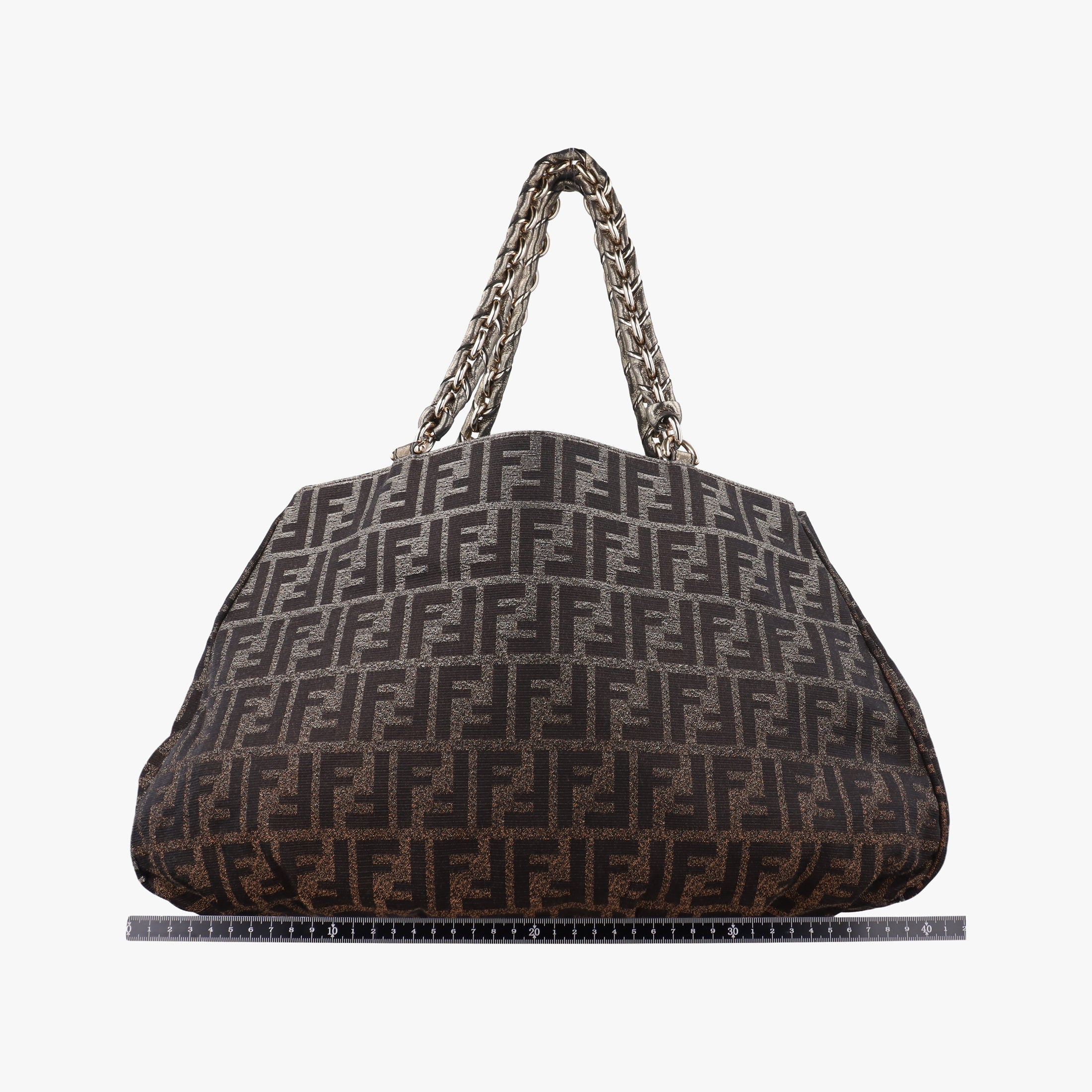 Pre-owned Fendi Mia Brown canvas 8BR616 shoulderbag | stylenewstar