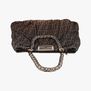 Pre-owned Fendi Mia Brown canvas 8BR616 shoulderbag | stylenewstar
