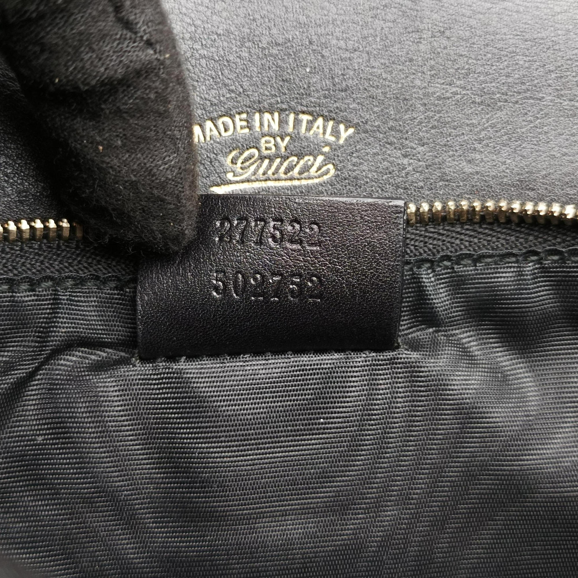 Pre-owned Gucci Interlocking 1973 Flap Black Leather 277522 shoulderbag | stylenewstar